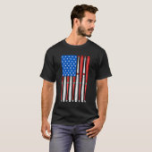 4th Of July Baseball Softball Flag American Flag T-Shirt (Vorne ganz)