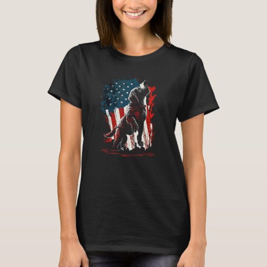 4th of July Beagle Dog USA Flag Patriotic Dog 1 T-Shirt (Vorderseite)