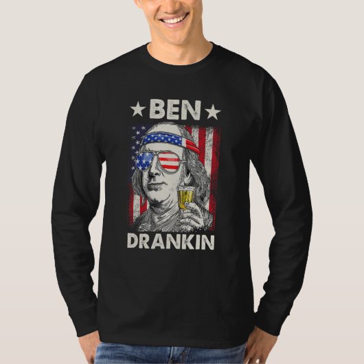 4th of July Ben Drankin Patriotic T-Shirt (Vorderseite)