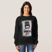 4th of July Bleached Daughter USA All American Gir Sweatshirt (Vorne ganz)