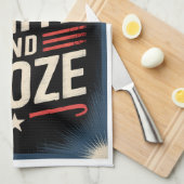 4th of July Booze Party | Red White and Booze Geschirrtuch (Viertel Falte)