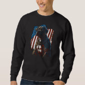 4th of July boxer dog USA Flag Patriotic Dog Sweatshirt (Vorderseite)