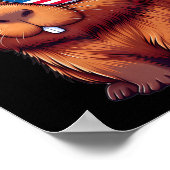 4th Of July Capybara – God Bless America Hat And P Poster (Ecke)