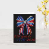 4th Of July Coquette American Flag Bow Funny Girls Karte (Gelbe Blume)