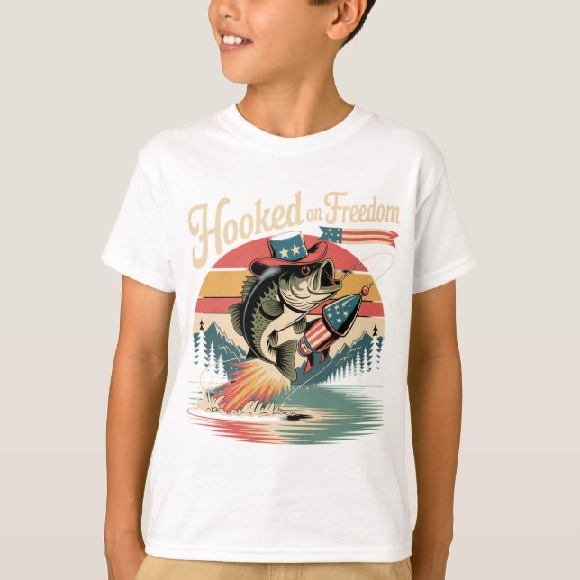 4th of July Cowboy Bass Shirt  (Vorderseite)