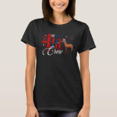 4th Of July Crew Costume Horse Wearing Hat America T-Shirt (Vorderseite)