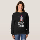4th Of July Crew Gnome  Women America Flag Love  1 Sweatshirt (Vorne ganz)