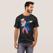 4th Of July Dabbing Uncle Sam American Flag Kids B T-Shirt (Vorne ganz)