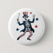 4th of July Dancing Skeleton Button (Vorderseite)