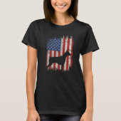 4th Of July Doberman American Flag Patriotic Dog L T-Shirt (Vorderseite)