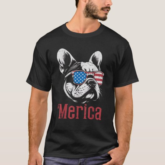 4th Of July Dog French Bulldog Merica Patriot Wome T-Shirt (Vorderseite)