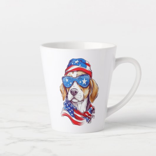 4th Of July Dog Sublimation-66361 Milchtasse (Rechts)