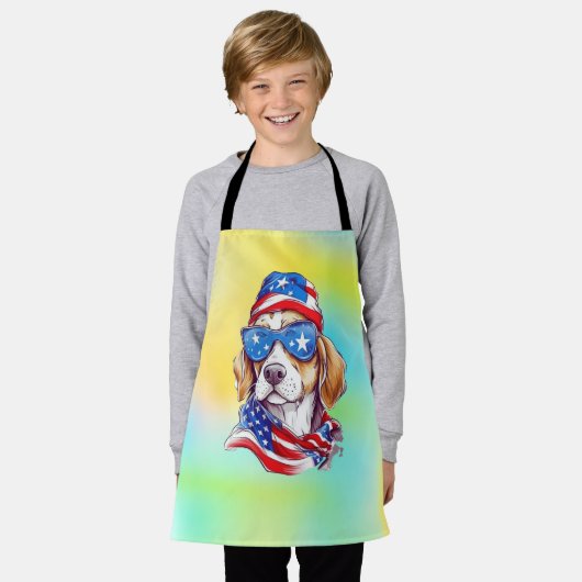 4th Of July Dog Sublimation-66361 Schürze (Getragen)