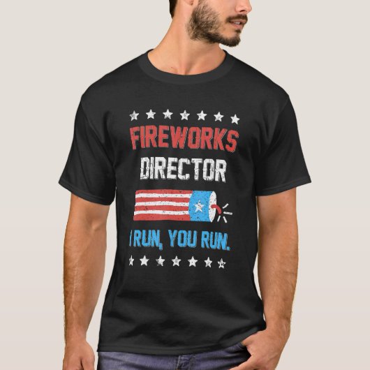 4th Of July Fireworks Director I Run You Run Kids T-Shirt (Vorderseite)