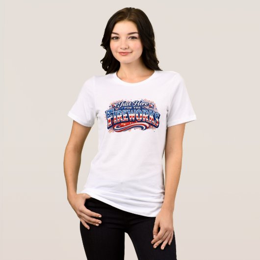 4th of July Fireworks  Tri-Blend Shirt (Vorderseite voll)