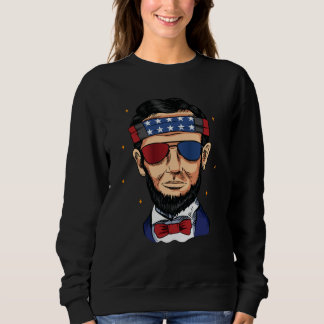 4th of July for Men Drinking Like Lincoln Abraham Sweatshirt