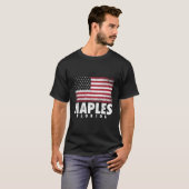 4Th Of July For Naples Florida American Flag T-Shirt (Vorne ganz)