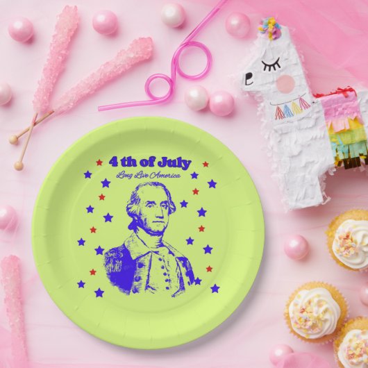 4th of July green Pappteller (Party)