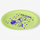 4th of July green Pappteller (Schrägansicht)