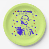 4th of July green Pappteller (Vorderseite)