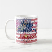 4th of July Happy Birthday America USA 250th Kaffeetasse (Links)