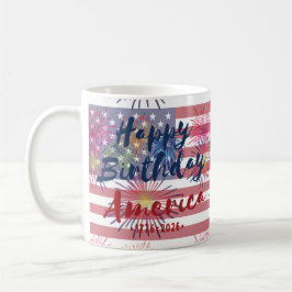 4th of July Happy Birthday America USA 250th Kaffeetasse