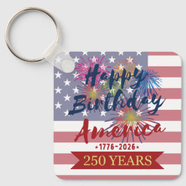 4th of July Happy Birthday America USA 250th Schlüsselanhänger