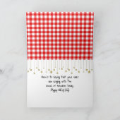 4th of July Hot Dog and Fireworks Karte (Innenseite)