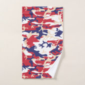 4th of July, Independence day, Camouflage Beige Badhandtuch Set (Handtuch)