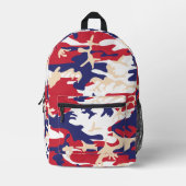 4th of July, Independence day, Camouflage Beige Bedruckter Rucksack (Vorderseite)
