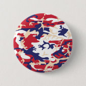4th of July, Independence day, Camouflage Beige Button (Vorderseite)