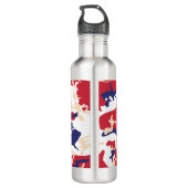 4th of July, Independence day, Camouflage Beige Edelstahlflasche (Rückseite)