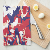 4th of July, Independence day, Camouflage Beige Geschirrtuch (Viertel Falte)