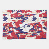 4th of July, Independence day, Camouflage Beige Geschirrtuch (Horizontal)