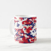 4th of July, Independence day, Camouflage Beige Kaffeetasse (Vorderseite Links)