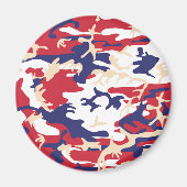 4th of July, Independence day, Camouflage Beige Magnet (Vorne)