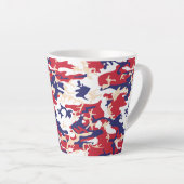 4th of July, Independence day, Camouflage Beige Milchtasse (Rechte Ecke)