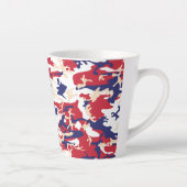 4th of July, Independence day, Camouflage Beige Milchtasse (Rechts)