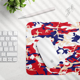 4th of July, Independence day, Camouflage Beige Mousepad