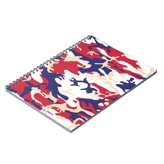 4th of July, Independence day, Camouflage Beige Notizblock (Linke Seite)