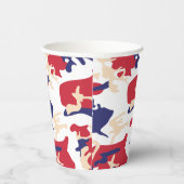 4th of July, Independence day, Camouflage Beige Pappbecher (Rechts)