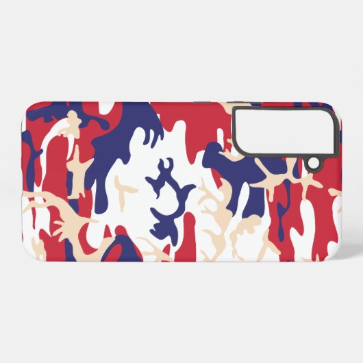 4th of July, Independence day, Camouflage Beige Samsung Galaxy Hülle (Rückseite (Horizontal))