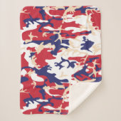 4th of July, Independence day, Camouflage Beige Sherpadecke (Vorderseite)