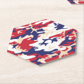 4th of July, Independence day, Camouflage Beige Untersetzer (angewinkelt)
