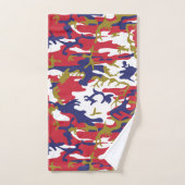 4th of July, Independence day, Camouflage Gold Badhandtuch Set (Handtuch)