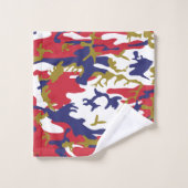 4th of July, Independence day, Camouflage Gold Badhandtuch Set (Waschlappen)