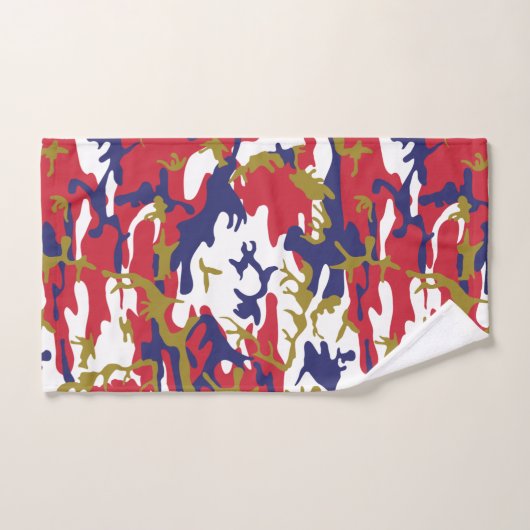 4th of July, Independence day, Camouflage Gold Badhandtuch Set (Handtuch)