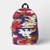 4th of July, Independence day, Camouflage Gold Bedruckter Rucksack (Vorderseite)