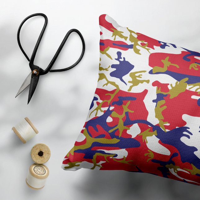 4th of July, Independence day, Camouflage Gold Dekokissen (Von Creator hochgeladen)