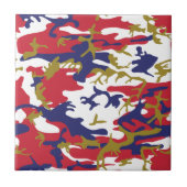 4th of July, Independence day, Camouflage Gold Fliese (Vorderseite)